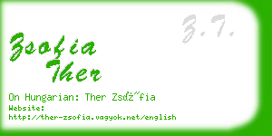 zsofia ther business card